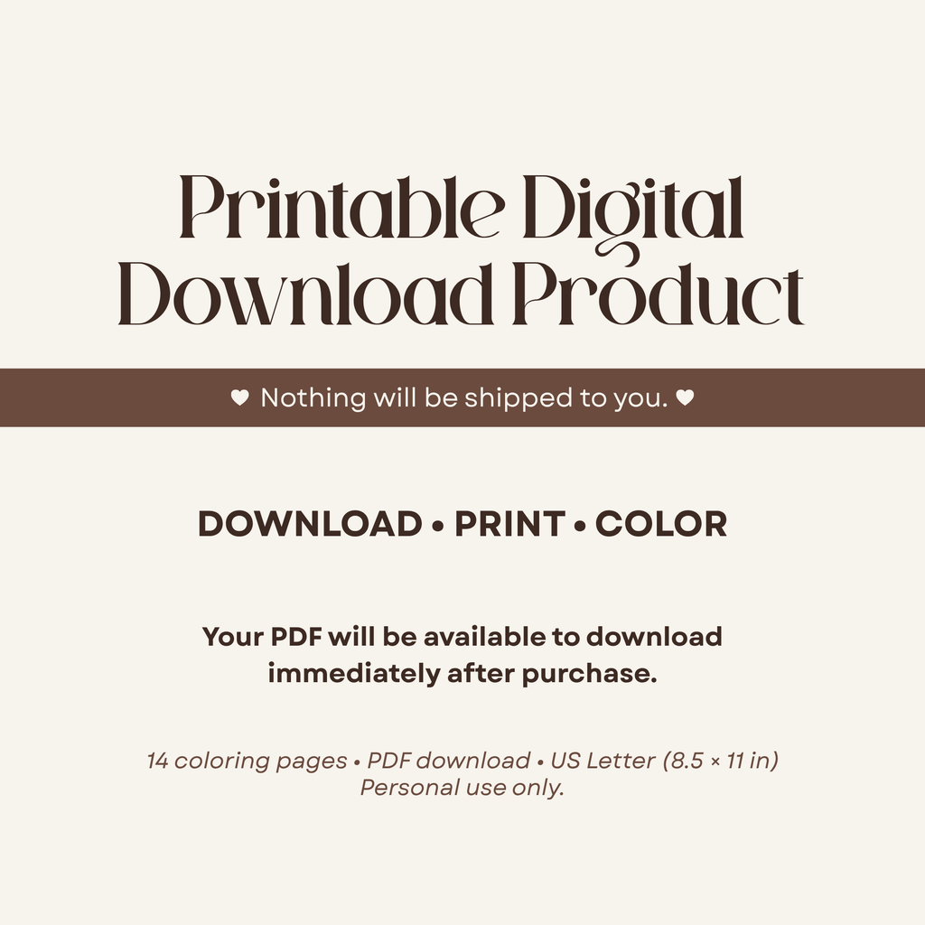 The Little Things: Food & Familia – Printable Mini Coloring Book